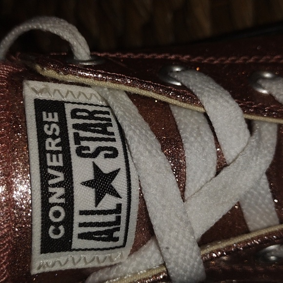 Pink Sparkle Converse All Star Chuck Taylor Like New Juniors 4 - Picture 2 of 6